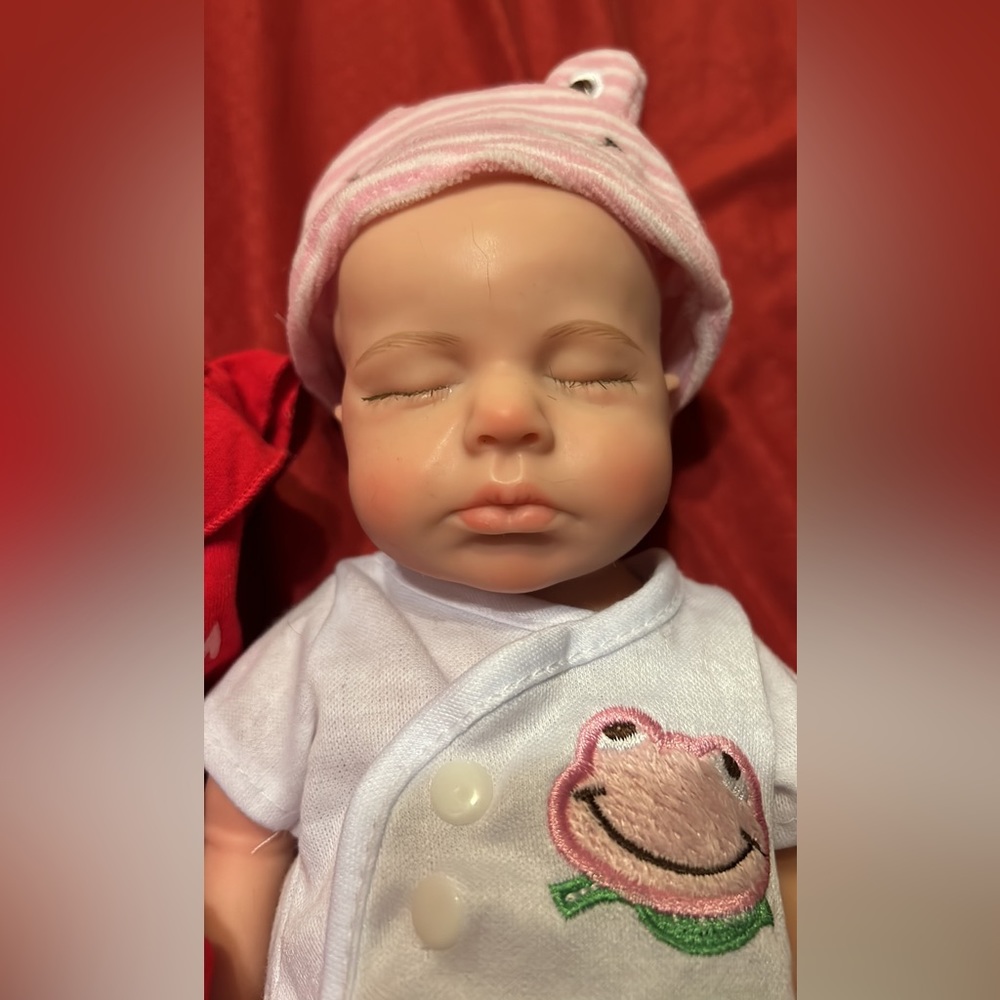Reborn Preemie Baby Girl Full solid silicone body